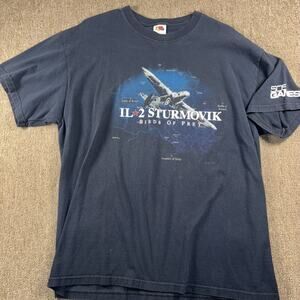 Il-2 Sturmovik Gaming T-shirt Y2K 505 Games XL Blue